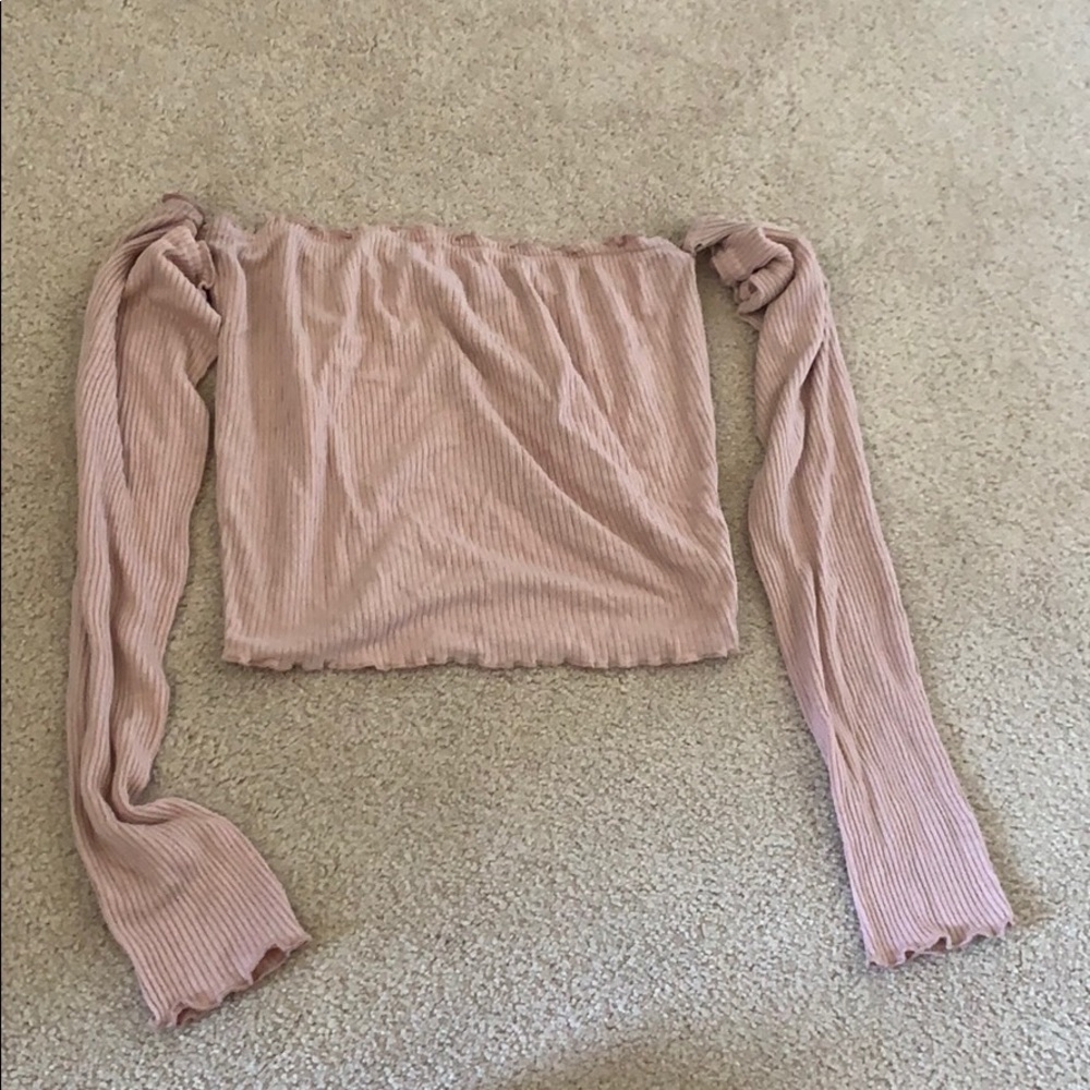 long sleeve crop top